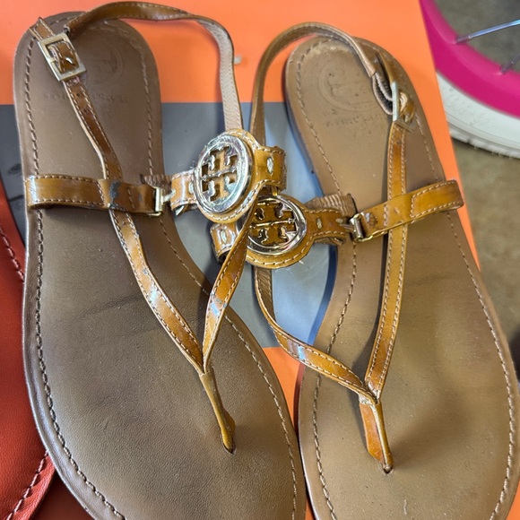 Tory Burch Orange and Tan Sandals - Picture 3 of 3